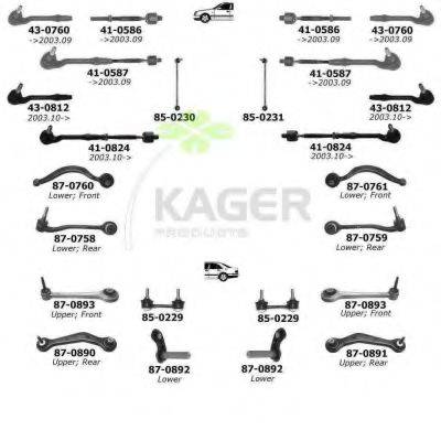 KAGER 800459 Подвеска колеса