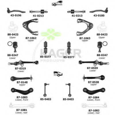 KAGER 800464 Подвеска колеса