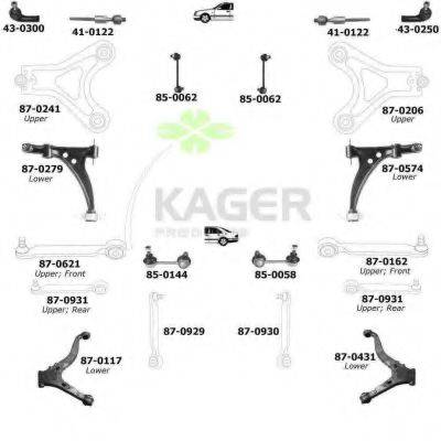 KAGER 800490 Подвеска колеса