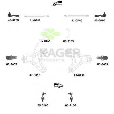 KAGER 800559 Подвеска колеса