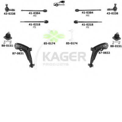 KAGER 800600 Подвеска колеса