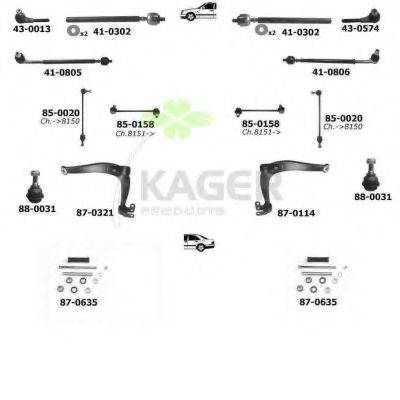 KAGER 800607 Подвеска колеса