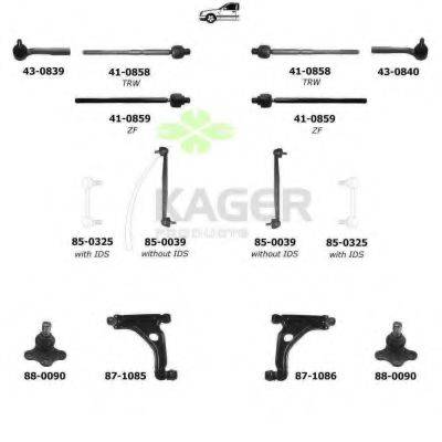 KAGER 800614 Подвеска колеса