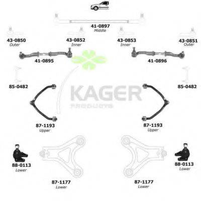 KAGER 800662 Подвеска колеса