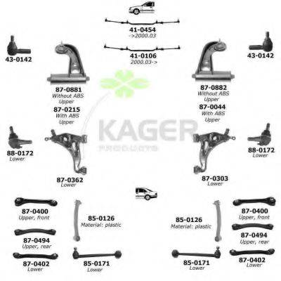 KAGER 800693 Подвеска колеса