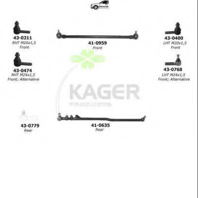 KAGER 800700 Подвеска колеса