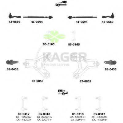 KAGER 800729 Подвеска колеса