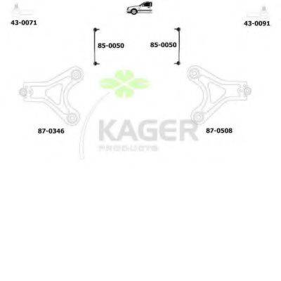 KAGER 800749 Подвеска колеса