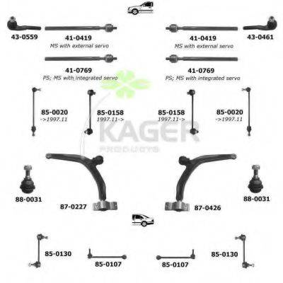 KAGER 800772 Подвеска колеса