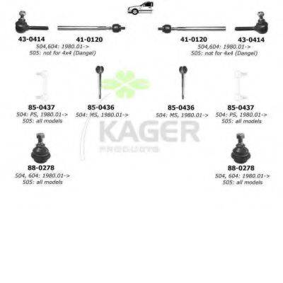 KAGER 800775 Подвеска колеса