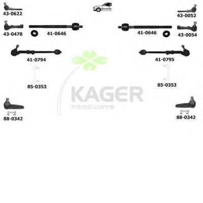KAGER 800798 Подвеска колеса