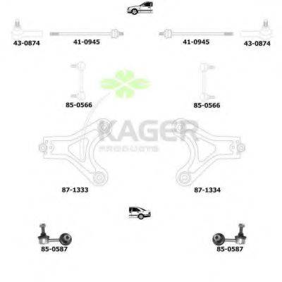 KAGER 800873 Подвеска колеса