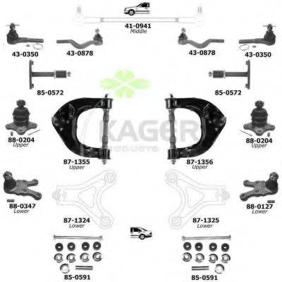 KAGER 800878 Подвеска колеса