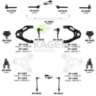 KAGER 801142 Подвеска колеса