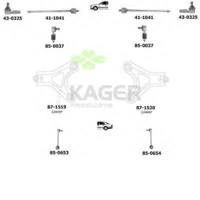 KAGER 801252 Подвеска колеса