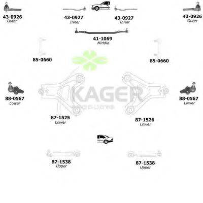 KAGER 801262 Подвеска колеса