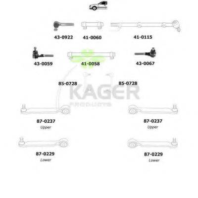 KAGER 801281 Подвеска колеса