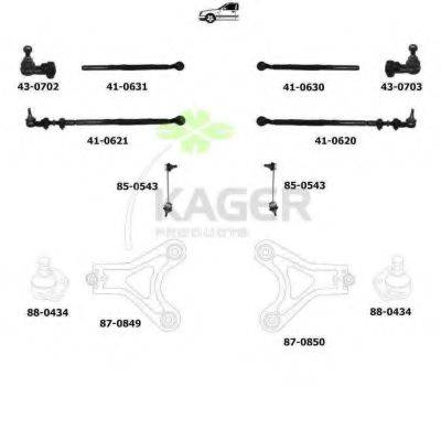 KAGER 801329 Подвеска колеса