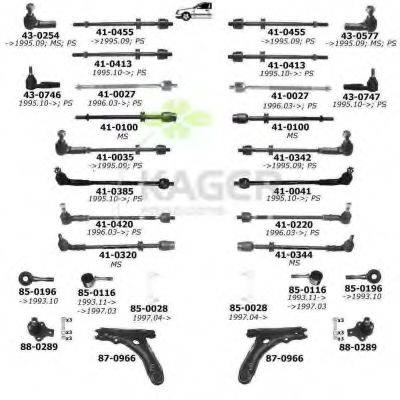 KAGER 801333 Подвеска колеса