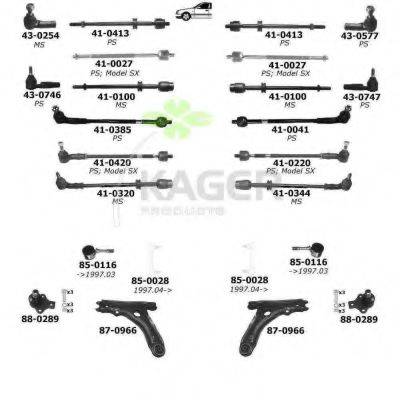 KAGER 801335 Подвеска колеса