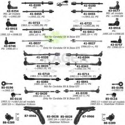 KAGER 801337 Подвеска колеса
