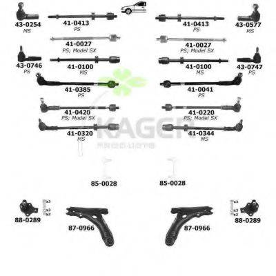 KAGER 801339 Подвеска колеса