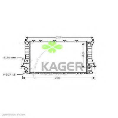 KAGER 310014 Радиатор, охлаждение двигателя