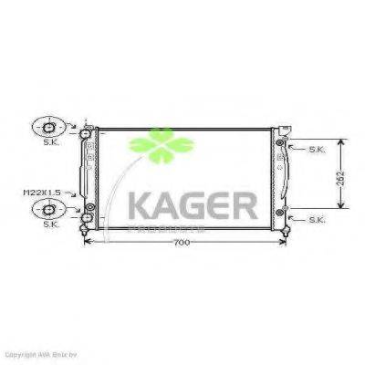 KAGER 310027 Радиатор, охлаждение двигателя