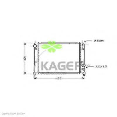 KAGER 310051 Радиатор, охлаждение двигателя