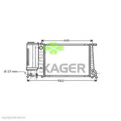 KAGER 310107 Радиатор, охлаждение двигателя