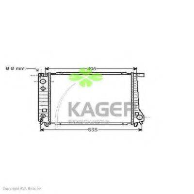 KAGER 310111 Радиатор, охлаждение двигателя
