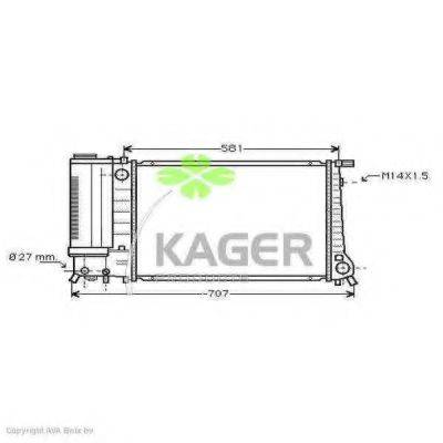 KAGER 310112 Радиатор, охлаждение двигателя