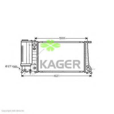 KAGER 310121 Радиатор, охлаждение двигателя