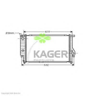 KAGER 310127 Радиатор, охлаждение двигателя
