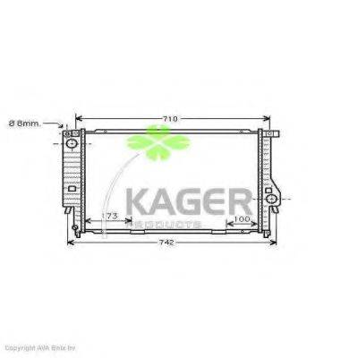 KAGER 310128 Радиатор, охлаждение двигателя