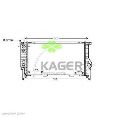 KAGER 310129 Радиатор, охлаждение двигателя