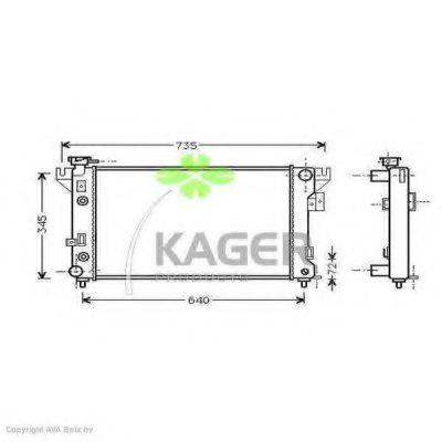 KAGER 310216 Радиатор, охлаждение двигателя