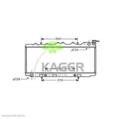 KAGER 310249 Радиатор, охлаждение двигателя