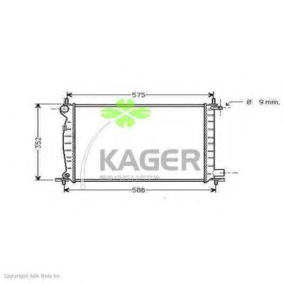 KAGER 310351 Радиатор, охлаждение двигателя