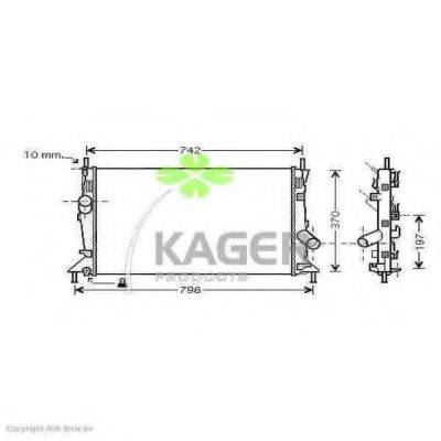KAGER 310368 Радиатор, охлаждение двигателя