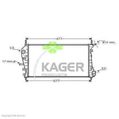 KAGER 310370 Радиатор, охлаждение двигателя