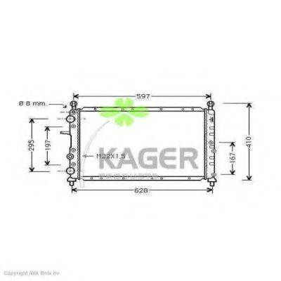 KAGER 310390 Радиатор, охлаждение двигателя