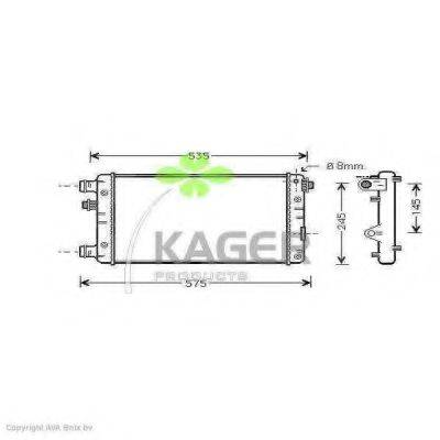 KAGER 310436 Радиатор, охлаждение двигателя