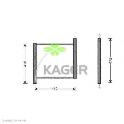 KAGER 310576 Радиатор, охлаждение двигателя