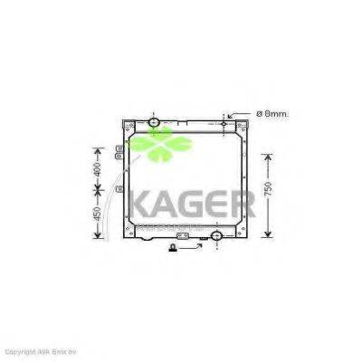 KAGER 310579 Радиатор, охлаждение двигателя