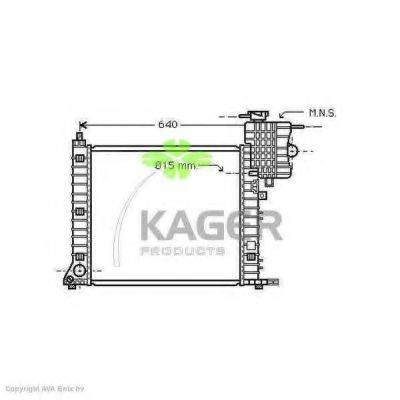 KAGER 310643 Радиатор, охлаждение двигателя