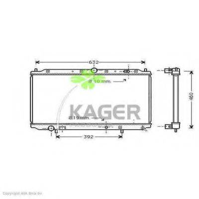 KAGER 310674 Радиатор, охлаждение двигателя