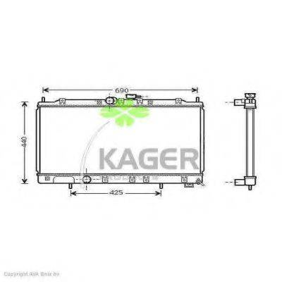 KAGER 310681 Радиатор, охлаждение двигателя