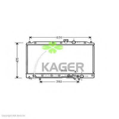KAGER 310690 Радиатор, охлаждение двигателя