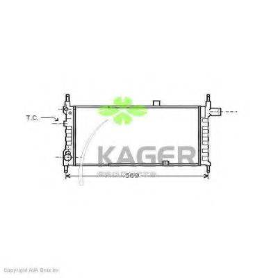 KAGER 310747 Радиатор, охлаждение двигателя